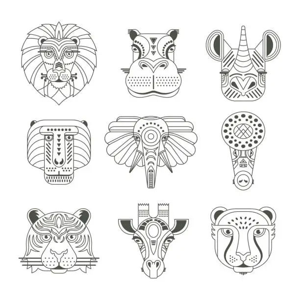 Vector illustration of Animal Icons