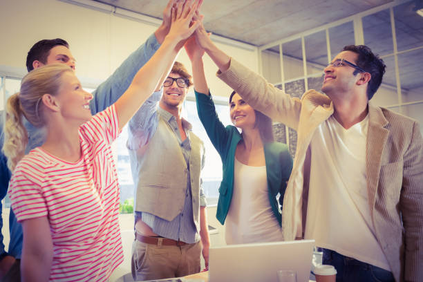 istock Happy business team doing hands checks 813513016