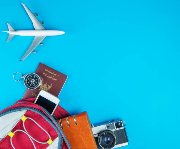 istock Packing Documents and gadgets for world travel 813515614