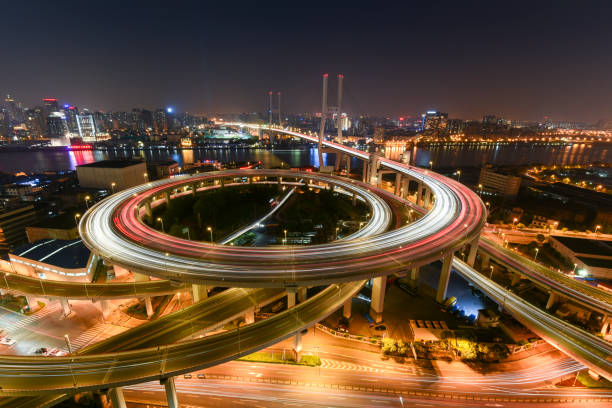 istock Shanghai Nanpu bridge at night 813520592