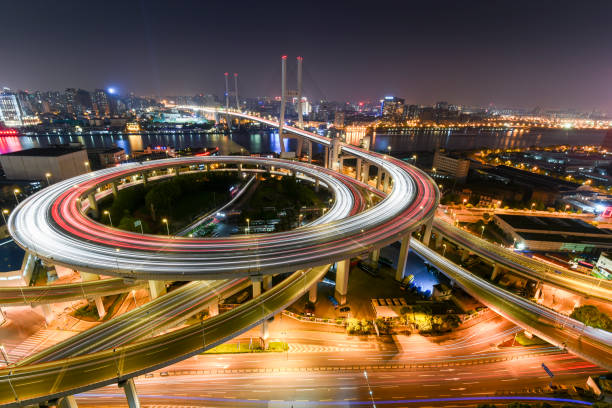 istock Shanghai Nanpu bridge with Huangpu river 813520612