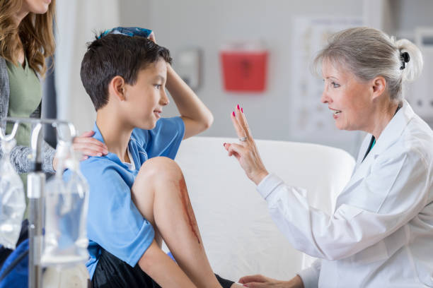 istock Emergency room doctor check's patient's vision 813533718
