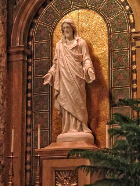 istock Jesus Christ Statue in Catholic Church Over Eucharistic Tabernacle 813537906