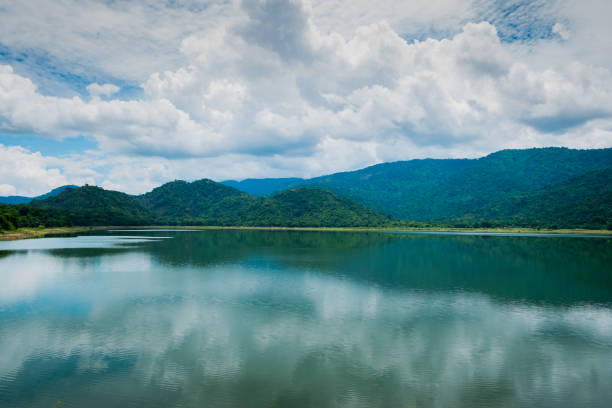 istock Beautiful natural lake in the forest 813554068