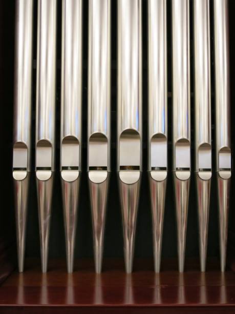 istock Silver Church Pipe Organ Pipes 813556184