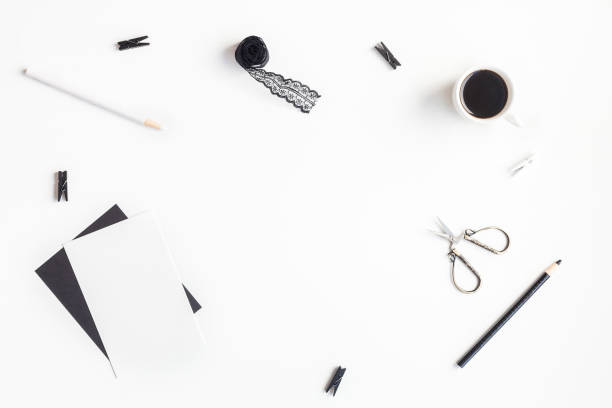 istock Home office desk. Flat lay, top view 813559692