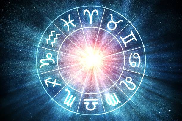 istock Astrology and horoscopes concept. Zodiac signs in circle. 3D rendered illustration. 813578074