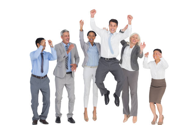 istock Business people cheering in office 813580584