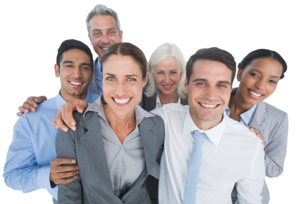 istock Happy business people looking at camera 813581454