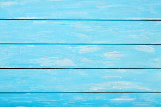 istock Painted blue colored wood background, Pastel wood background for design 813591542
