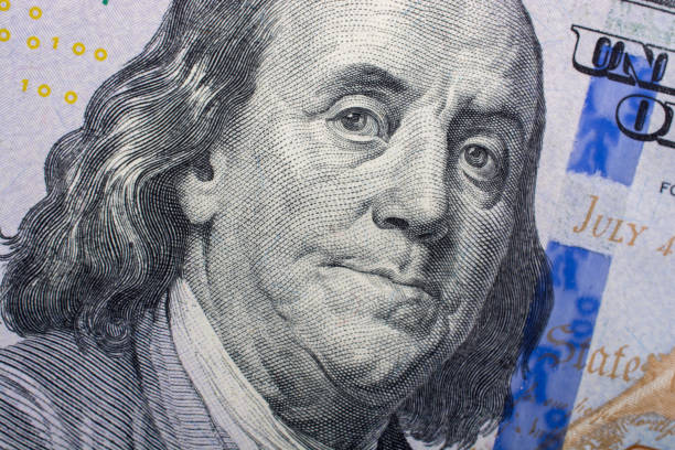 istock The fragment of 100 dollar bill 813594490