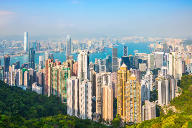 istock Hong Kong, Victoria Bay and skyline 813594698