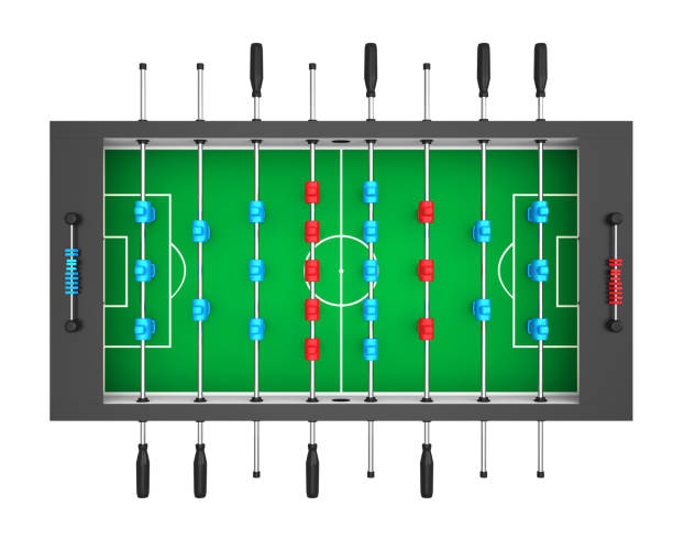 Foosball Soccer Table Game Isolated