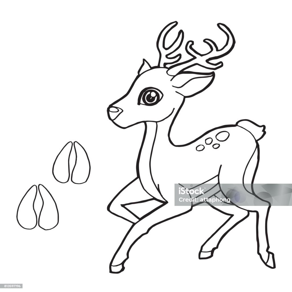 Ilustración de Impresión De La Pata Con El Vector De Venados Para Colorear Página y más Vectores Libres de Derechos de Agricultura - iStock Ilustración de Impresión De La Pata Con El Vector De Venados Para Colorear Página y más Vectores Libres de Derechos de Agricultura - iStock