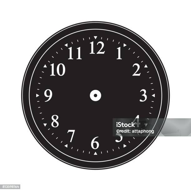 Blank Clock Face Isolated On White Background Vector Stock Illustration ...