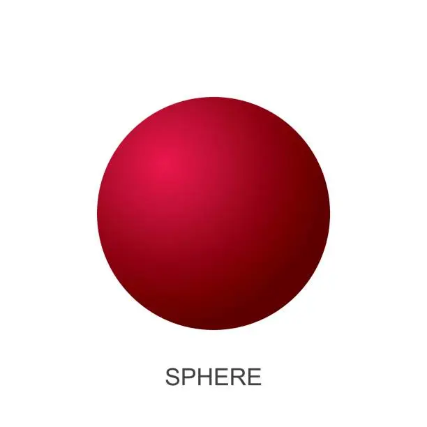 Vector illustration of 3d shape-sphere vector