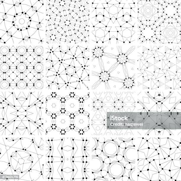 Seamless Pattern Collection Stock Illustration - Download Image Now - Circle, Floral Pattern, Pattern
