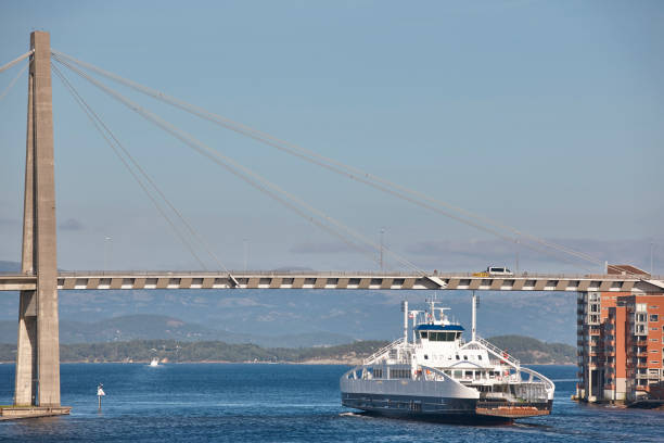 istock Norwegian ferries in Stavanger city harbor. Norway. Transportation 813604648