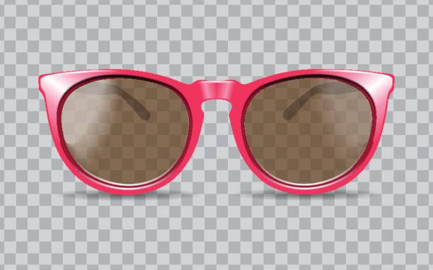 illustrazioni stock, clip art, cartoni animati e icone di tendenza di occhiali da sole illustrazione vettoriale 3d realistico - pink glasses