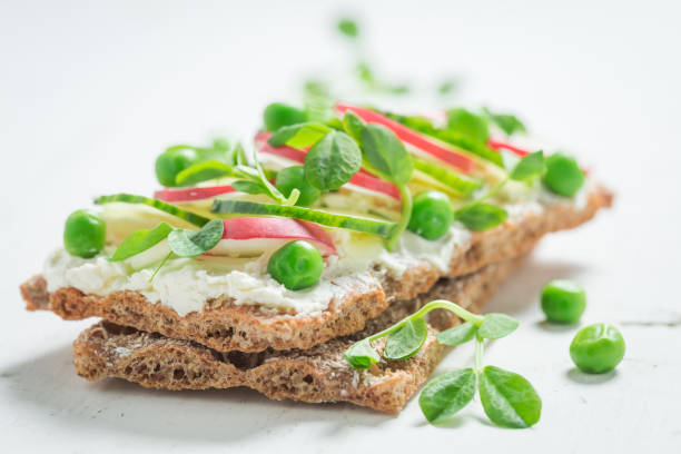 istock Sandwich with fromage cheese, avocado and crunchy bread 813613954