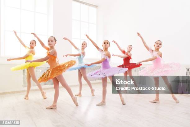 Group Of Young Ballet Dance Students Performing Stock Photo - Download Image Now - Child, Ballet, Dance Studio