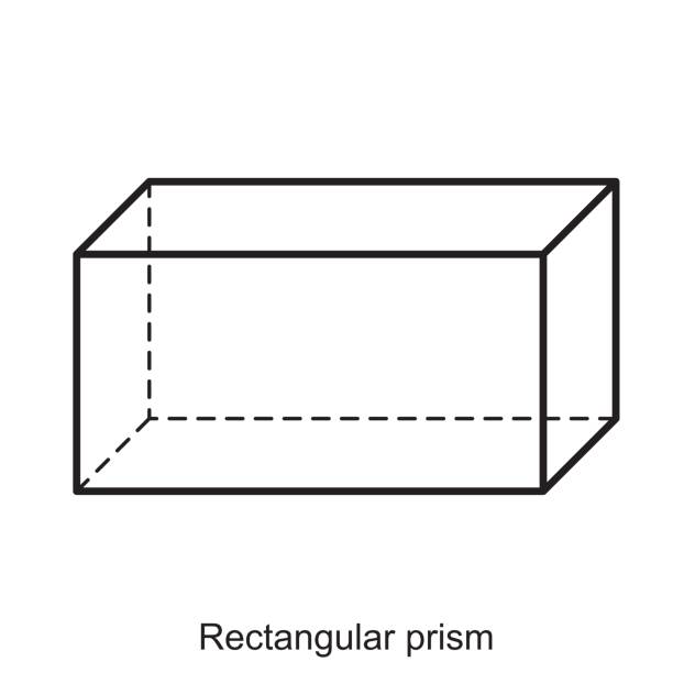 rechteckiges prisma vektor - hexahedron stock-grafiken, -clipart, -cartoons und -symbole