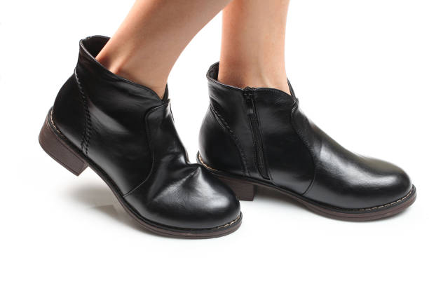 istock New women's black shoes 813641310