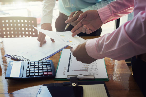 istock Administrator business man financial inspector. 813648456