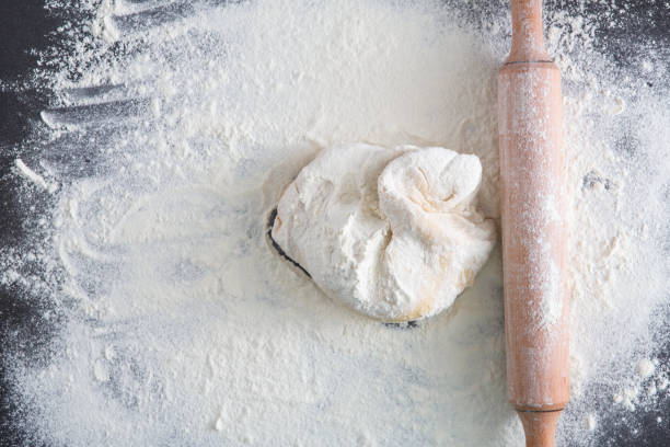 istock Homemade bakery, closeup of raw dough 813652108