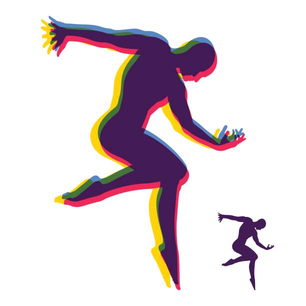 istock Silhouette of a Dancer. Gymnast. Man is Posing and Dancing. Sport Symbol. Design Element. Vector Illustration. 813673922