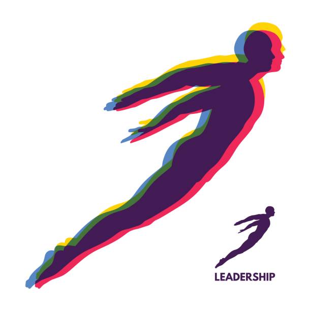 Leadership concept. Personal and Career Growth. Start Up Business Concept. Beginning of Business Ideas. Silhouettes of men. Vector Illustration. Leadership concept. Personal and Career Growth. Start Up Business Concept. Beginning of Business Ideas. Silhouettes of men. Vector Illustration. leap of faith stock illustrations