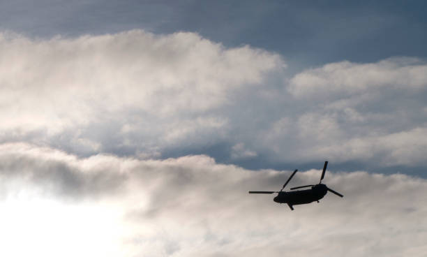 istock Helicopter over the moor 813673970