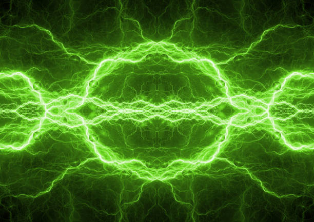 istock Green energy, plasma electric background 813678716