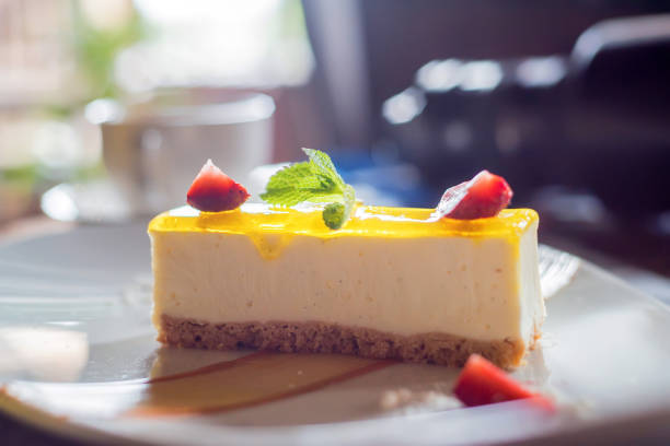 istock Cheesecake with strawberry and mint 813697632
