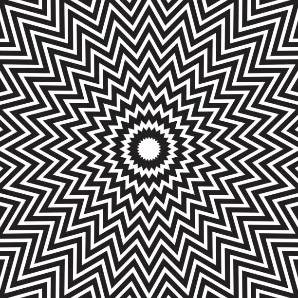 Vector illustration of Hypnotic Concentric Abstract Lines