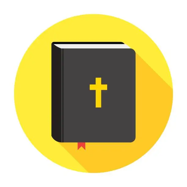 Vector illustration of Holy Bible book icon. Flat vector illustration