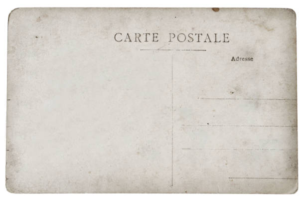 cartolina vintage - parchment paper old photograph foto e immagini stock