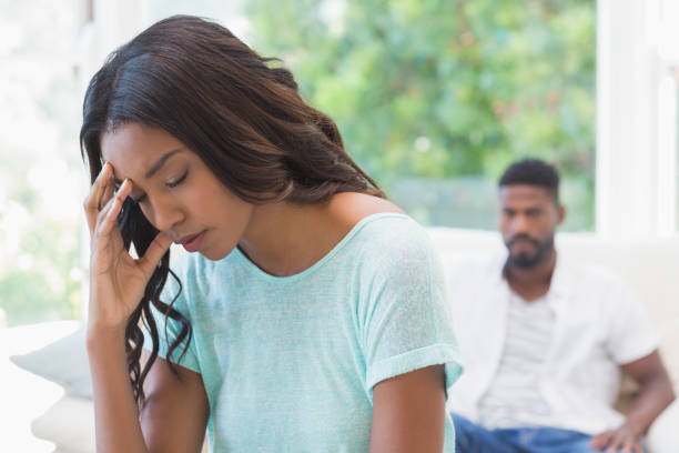 istock Couple not talking after a dispute on the sofa 813716750