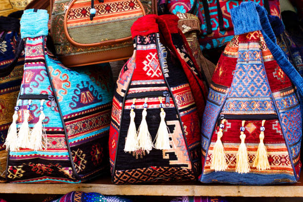 istock Traditional turkish market (bazaar) with bags 813717504