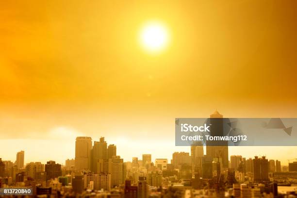 Summer Heat Wave In The City Stock Photo - Download Image Now - Heat - Temperature, City, Heat Wave