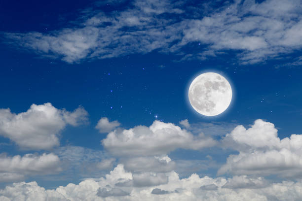 istock Full Moon With Cloud In Starry Night. Romantic concept. 813729262
