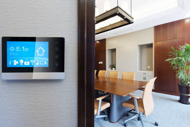 istock smart screen in modern meeting room 813729844