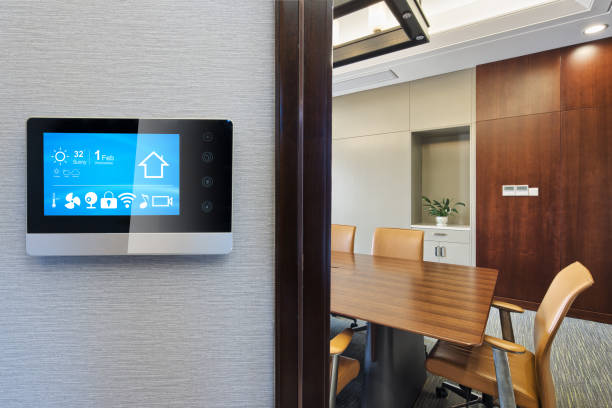 istock smart screen in modern meeting room 813736002