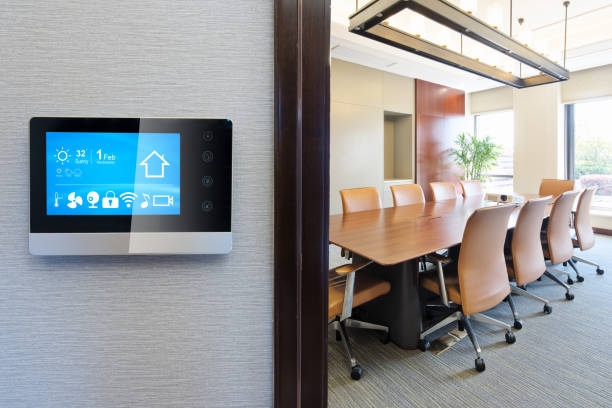 istock smart screen in modern meeting room 813736602