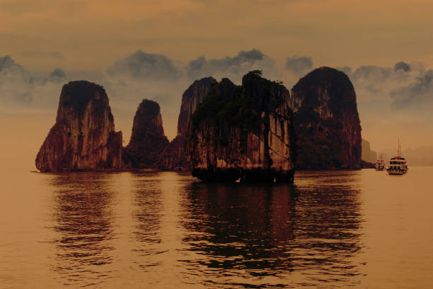 istock Halong Bay With Sunrise , Vietnam. 813736660