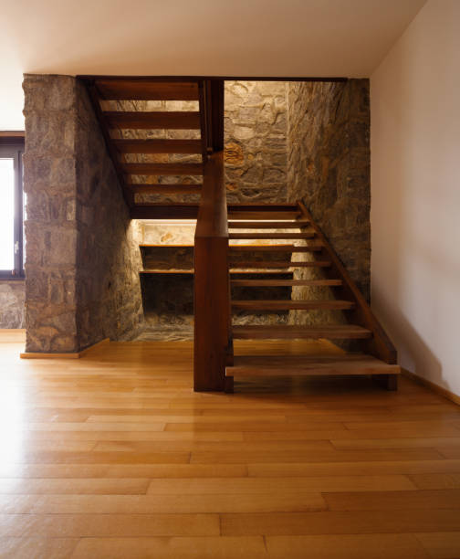 istock Vintage wood stairs 813746396
