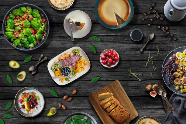 istock Mediterranean Food Table. Healthy Meal Concept 813753970