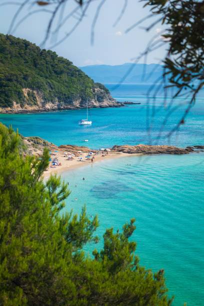 istock Banana beach on Skiathos island 813799326