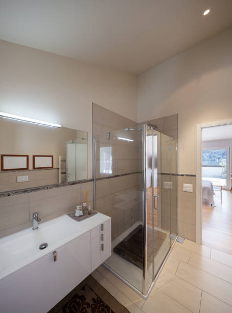 istock Interiors of modern apartment, bathroom 813803582