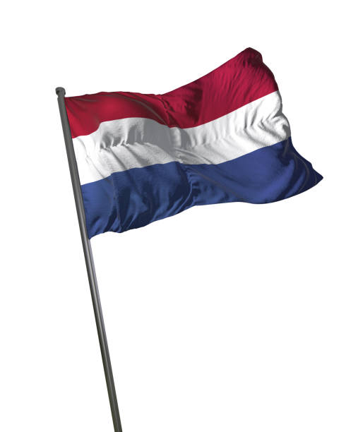 istock Netherlands Flag Waving Isolated on White Background Portrait 813809978